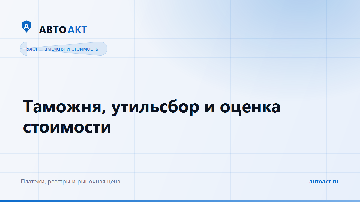 Проверка таможни, утильсбора и стоимости автомобиля